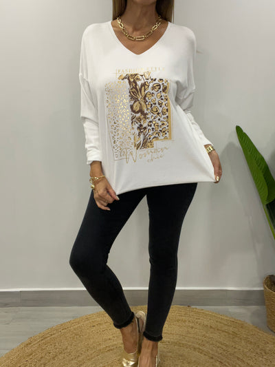 Sweater Fashion blanco