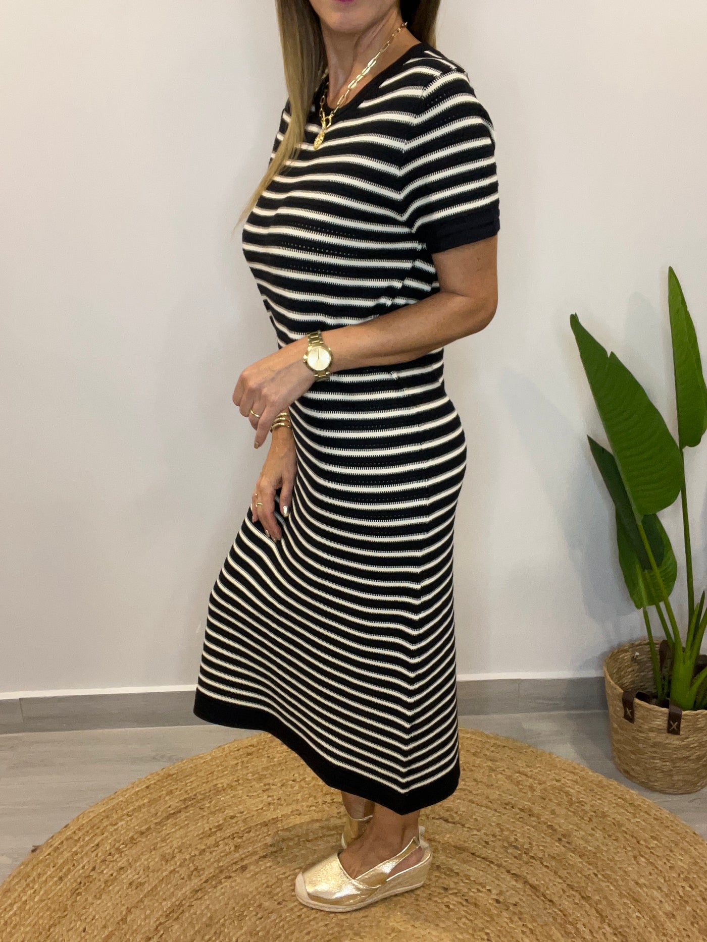 Vestido Hilo Ray negro