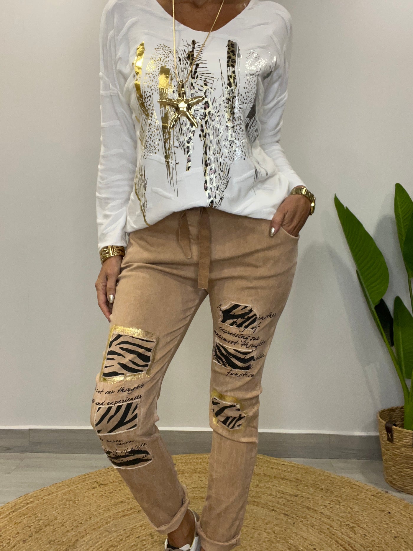 Jogger Italiano Art Camel
