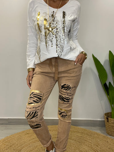 Jogger Italiano Art Camel