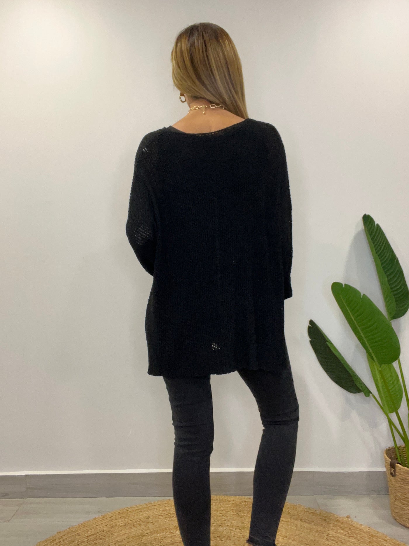 Sweater Hilo Mantua Negro