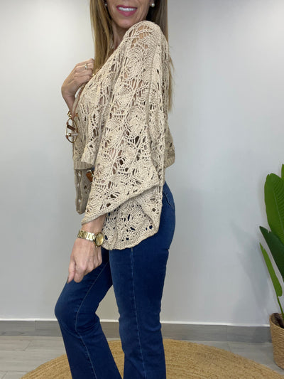 Sweater Mangas Camel