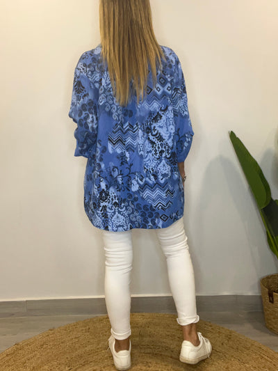 Blusa Chic Azul Royal
