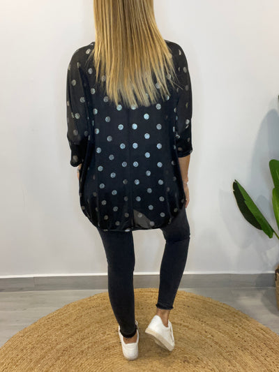 Blusa Italiana Amy Negra