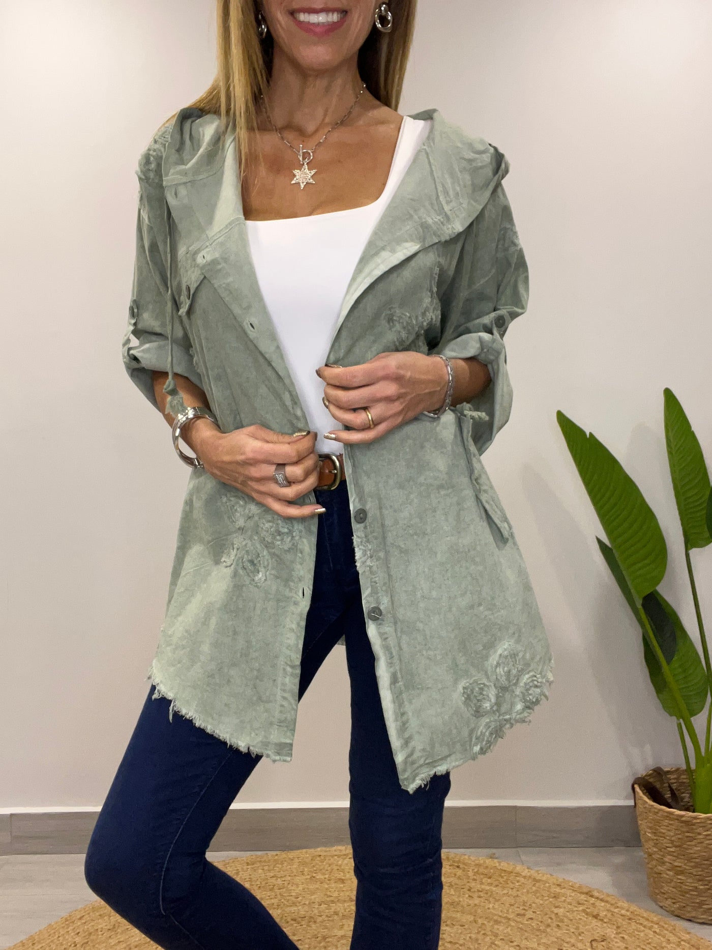 Chaqueta/Blusón linolet Ferraty verde