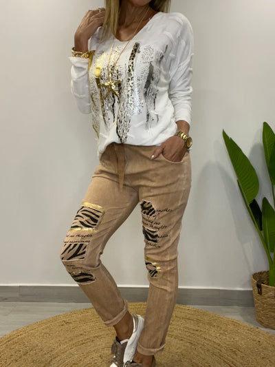 Jogger Italiano Art Camel
