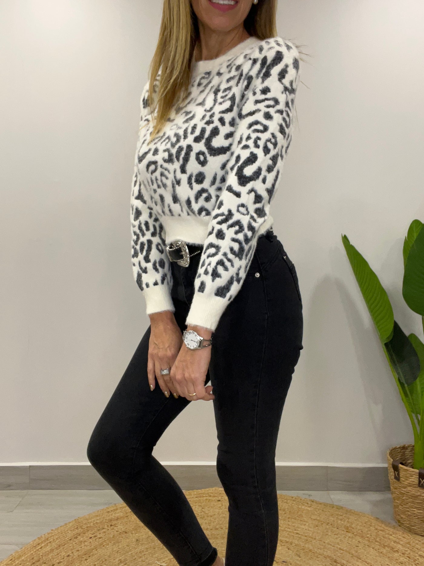 Sweater corto Leopard
