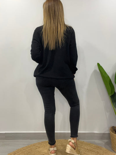 Sweater Fashion negro