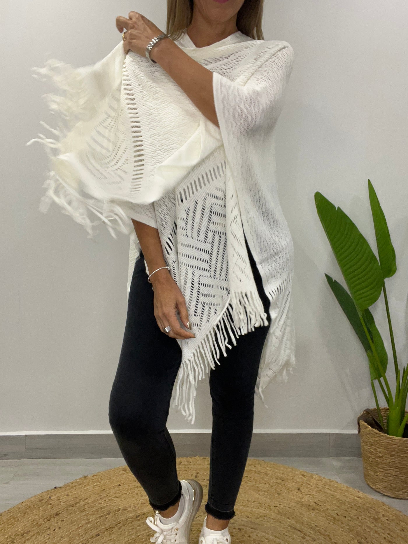 Ruana Soft sensacion Blanco Inv