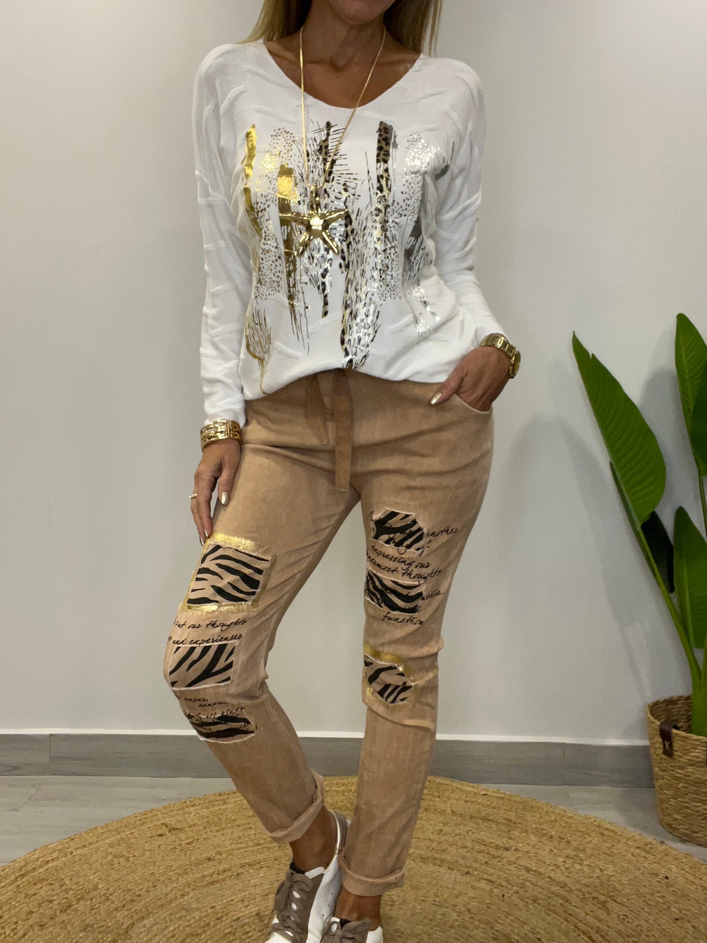 Jogger Italiano Art Camel
