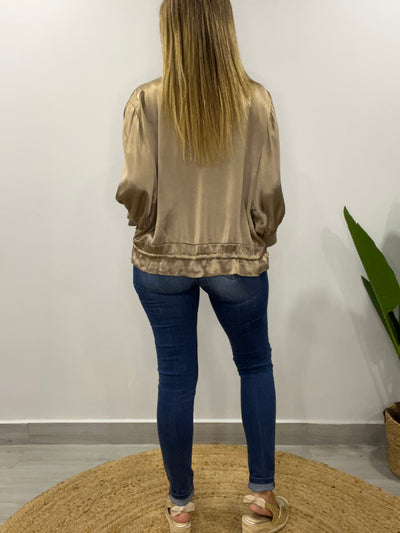 Bomber Italiano Viscoseda Dorado