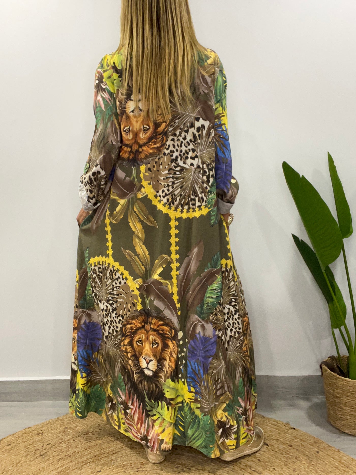 Vestido Italiano Camisero Salvaje Oliva