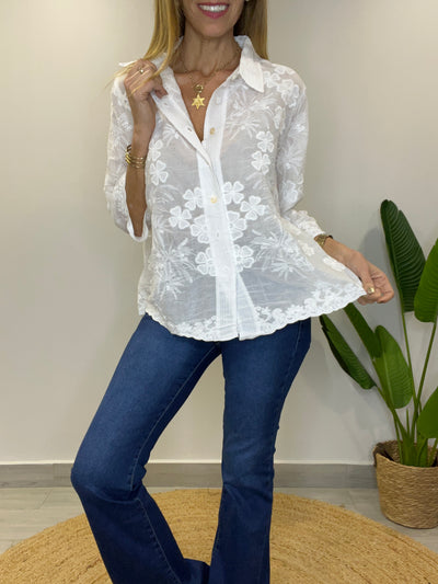 Blusa bordada Anette blanca