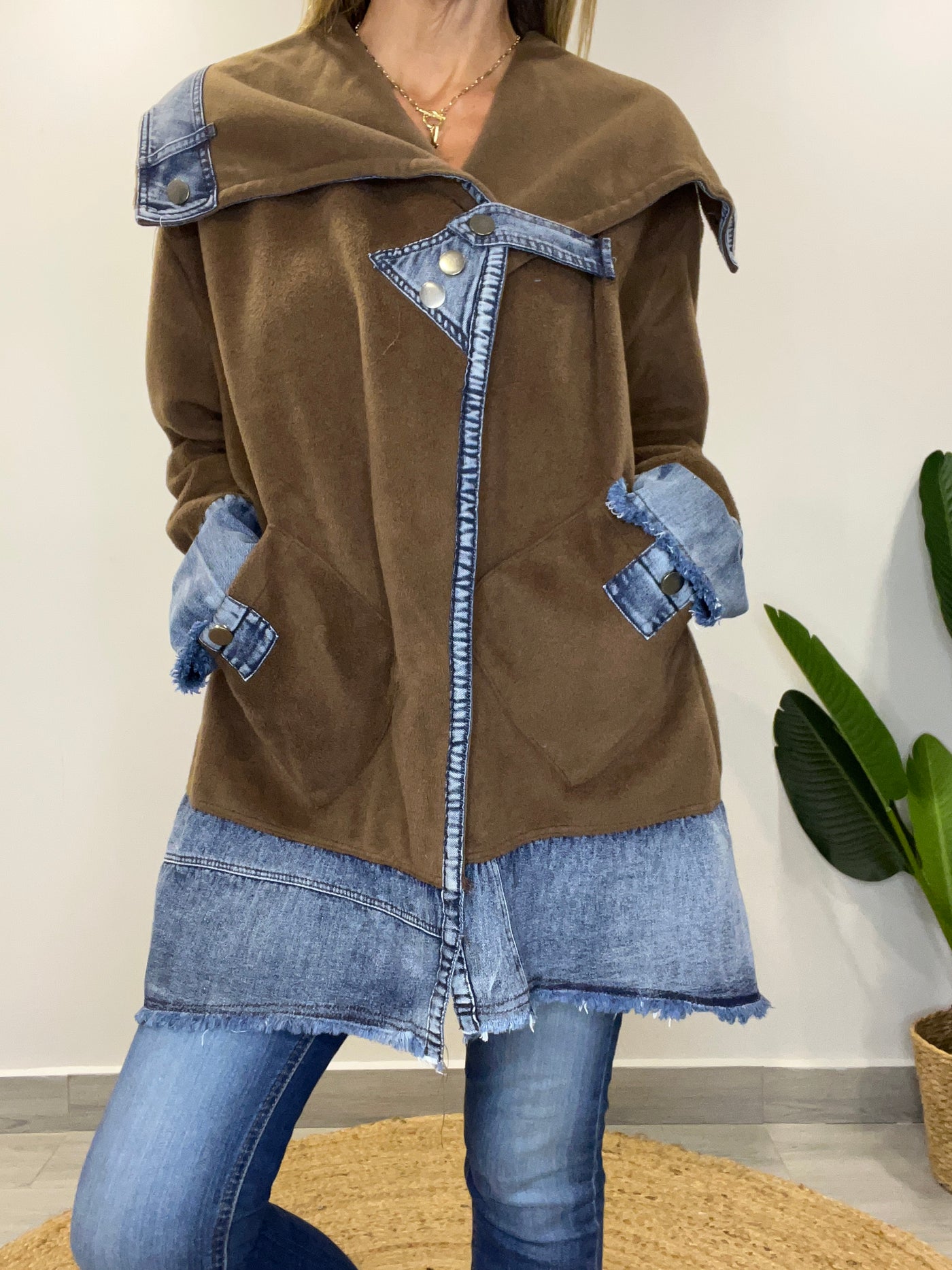 Chaqueta Paño/Jeans Singular Chocolate