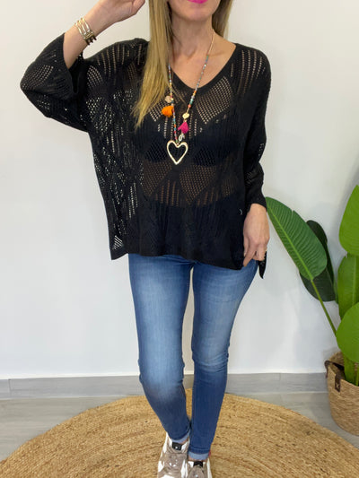 Sweater Hilo Génesis Negro