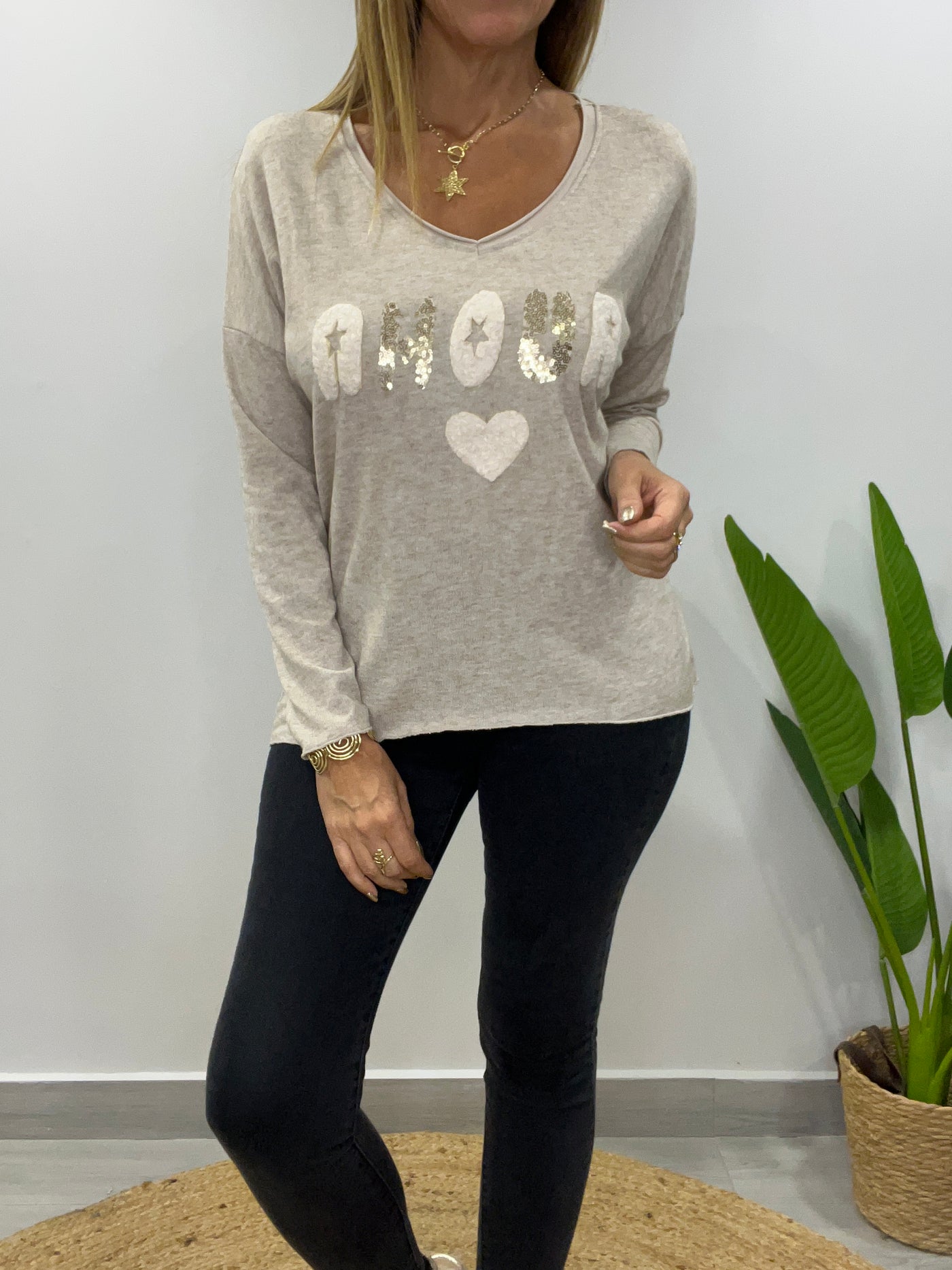 Polera lanilla Amour Arena