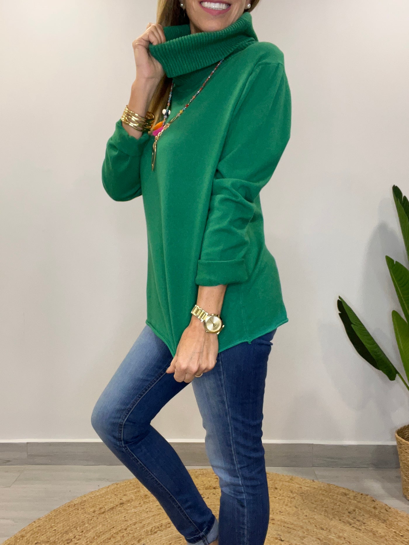 Sweater cuello Camila Verde