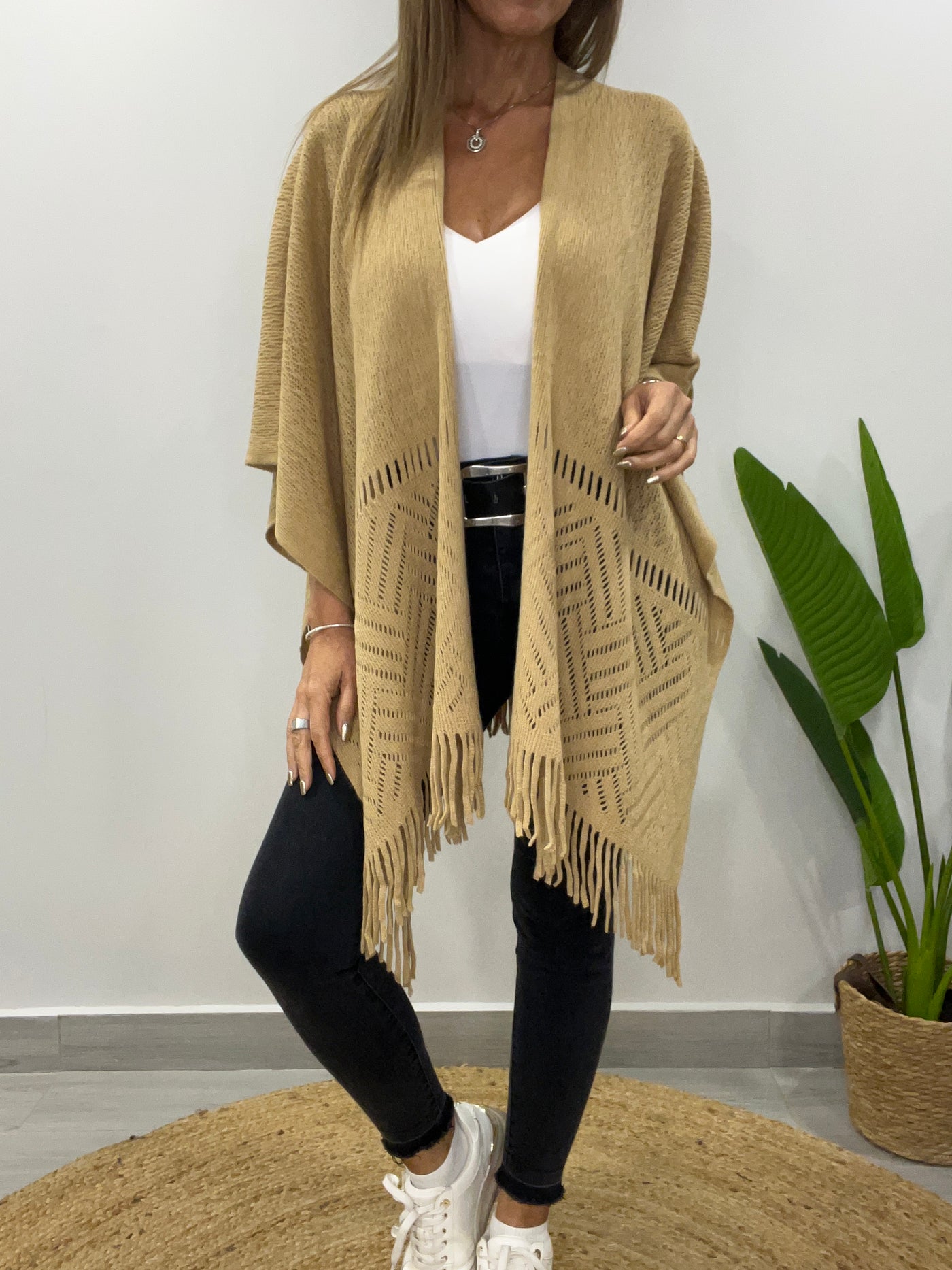 Ruana Soft sensacion Camel