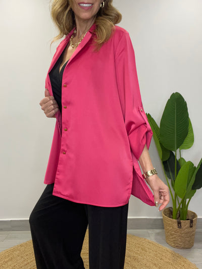 Blazer satin ritual Fucsia