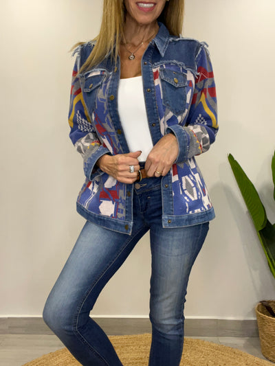 Chaqueta tejida Sinigual Azul