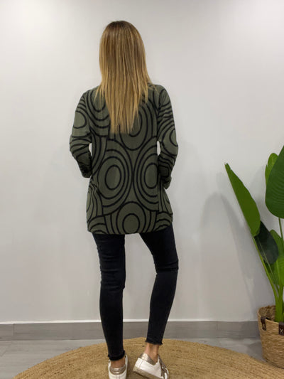 Polera Círculos verde