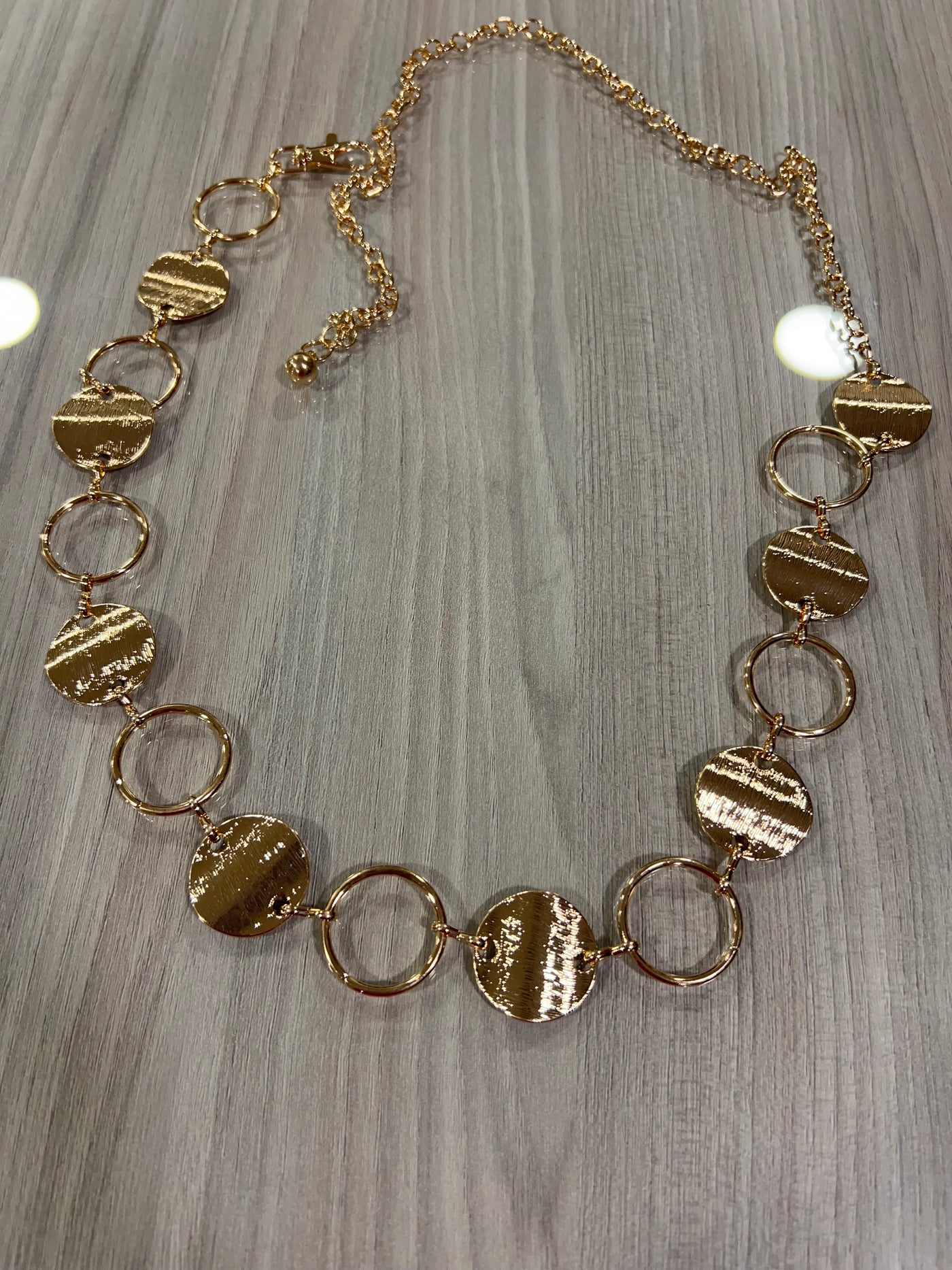 Cinturón Cadena Argolla/solid dorado