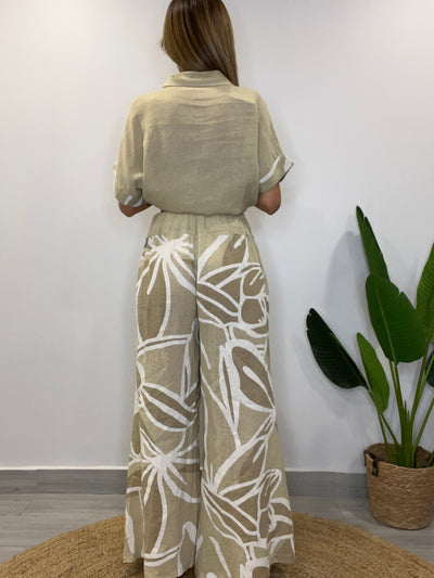 Conjunto Lino Italiano Nassau Beige