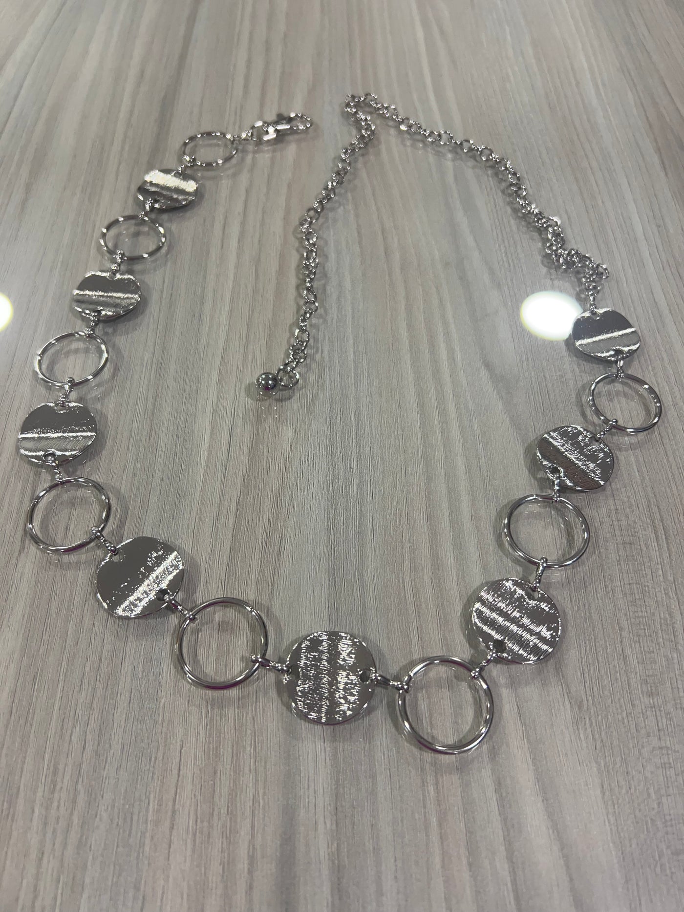 Cinturón Cadena Argolla/solid plateado