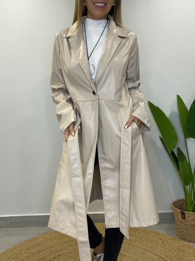 Trench Ecocuero Party Beige