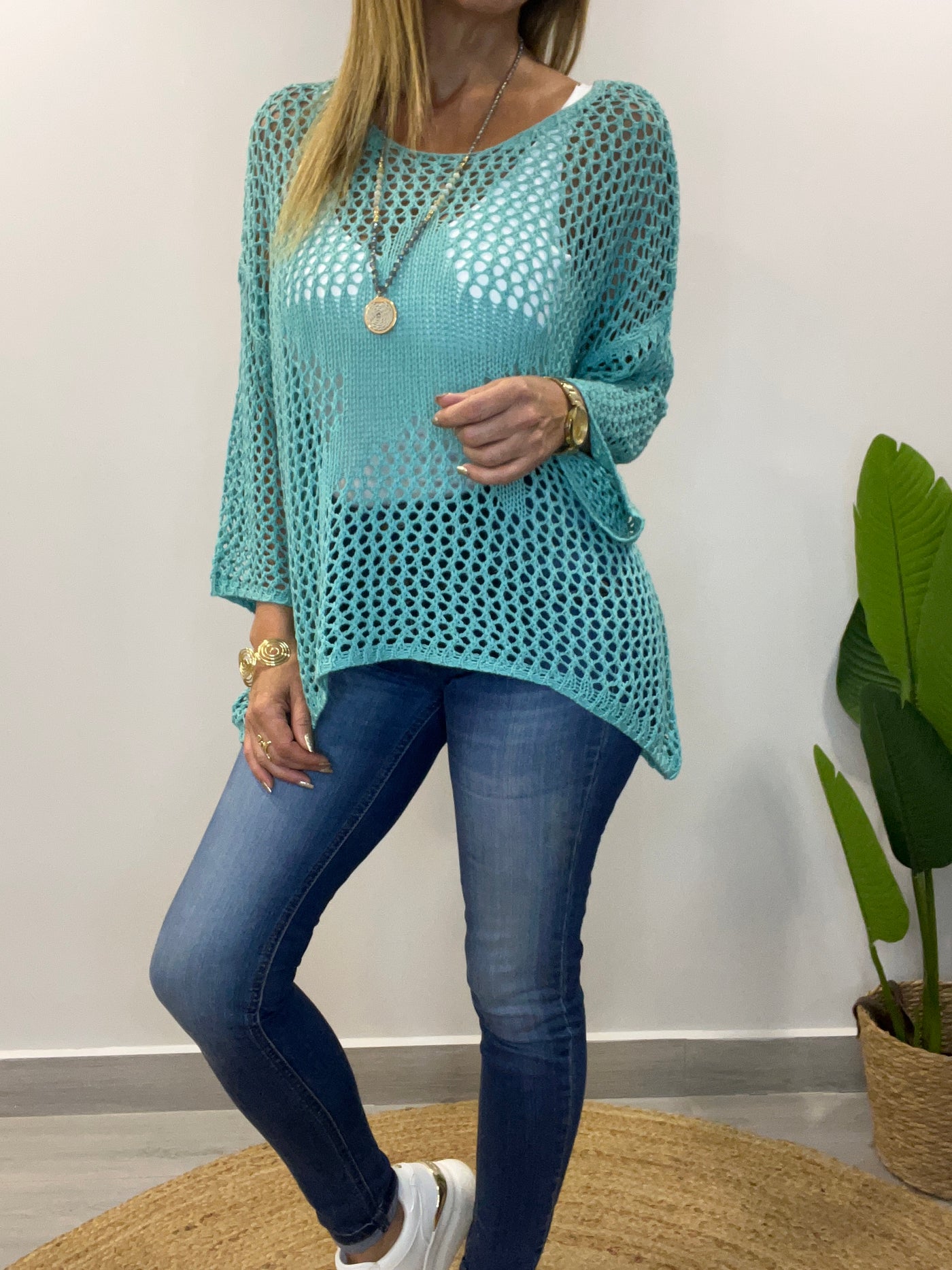 Sweater Hilo BigEstrella Turqueza