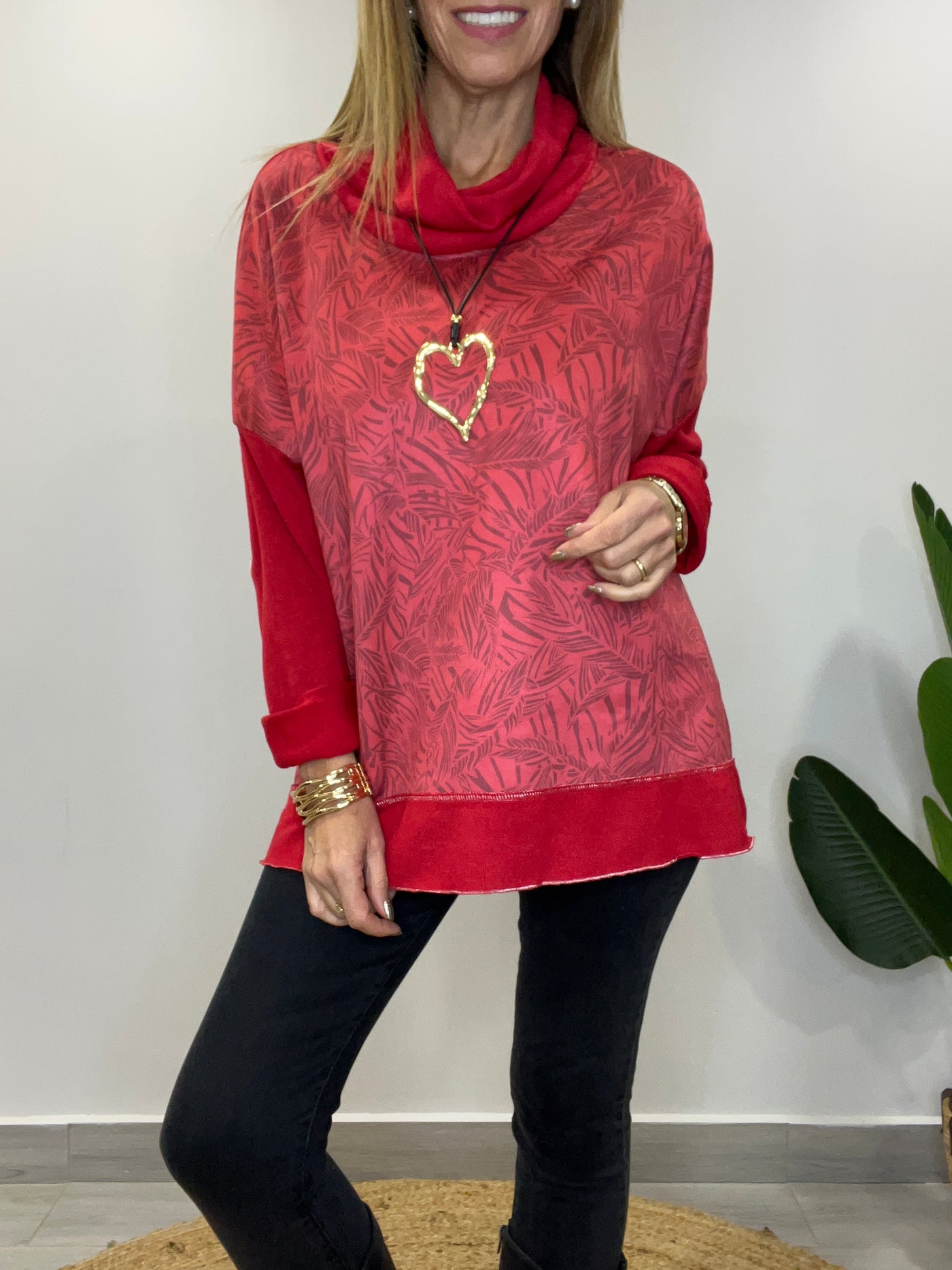 Sweater Espiga rojo