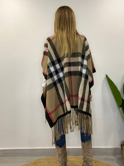 Ruana Escocia Beige