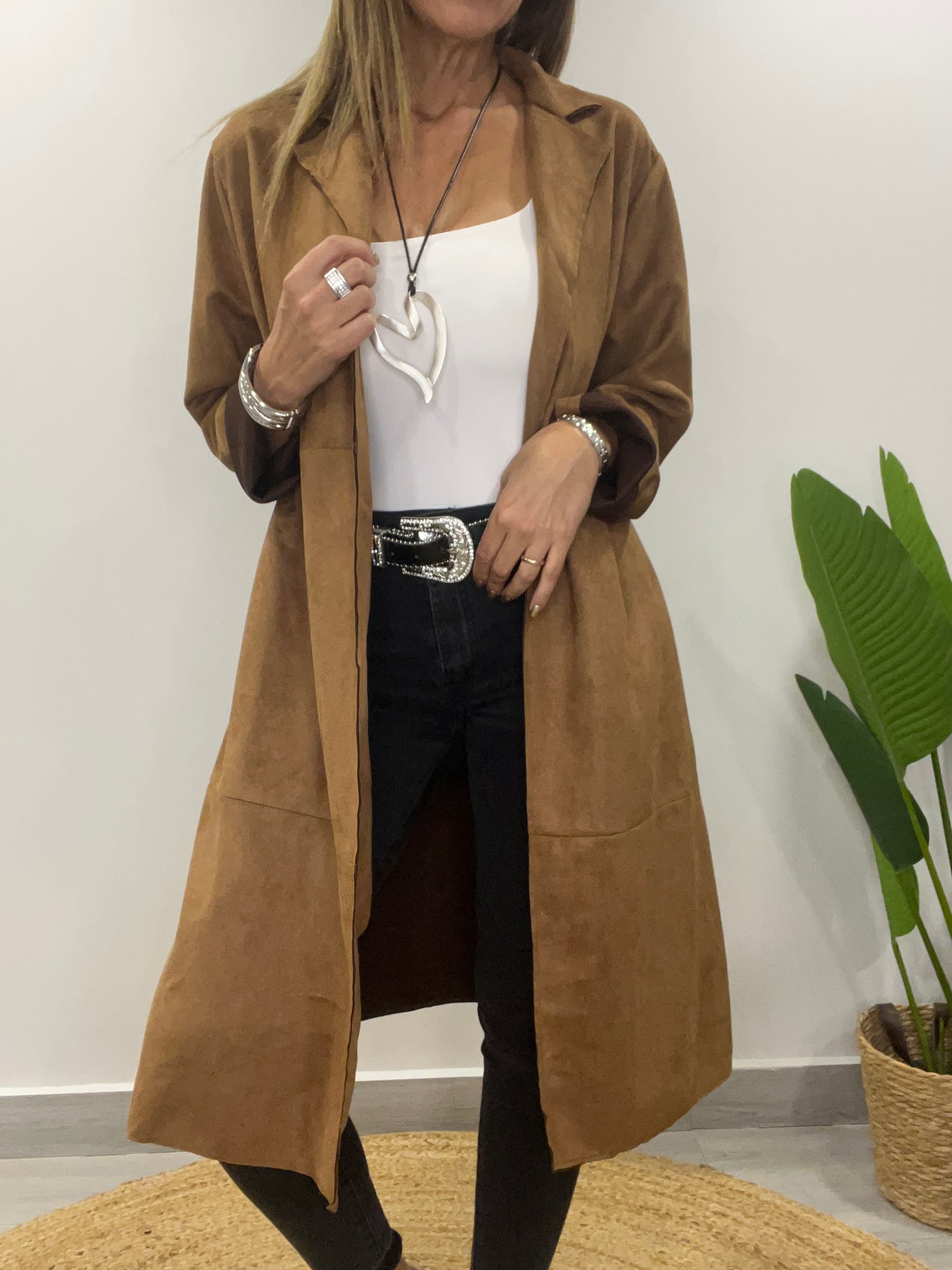 Trench Gamuza Báltico Camel