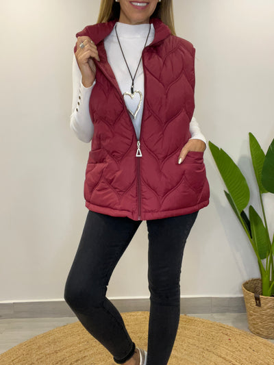 Parka sin manga Audaz Cherry