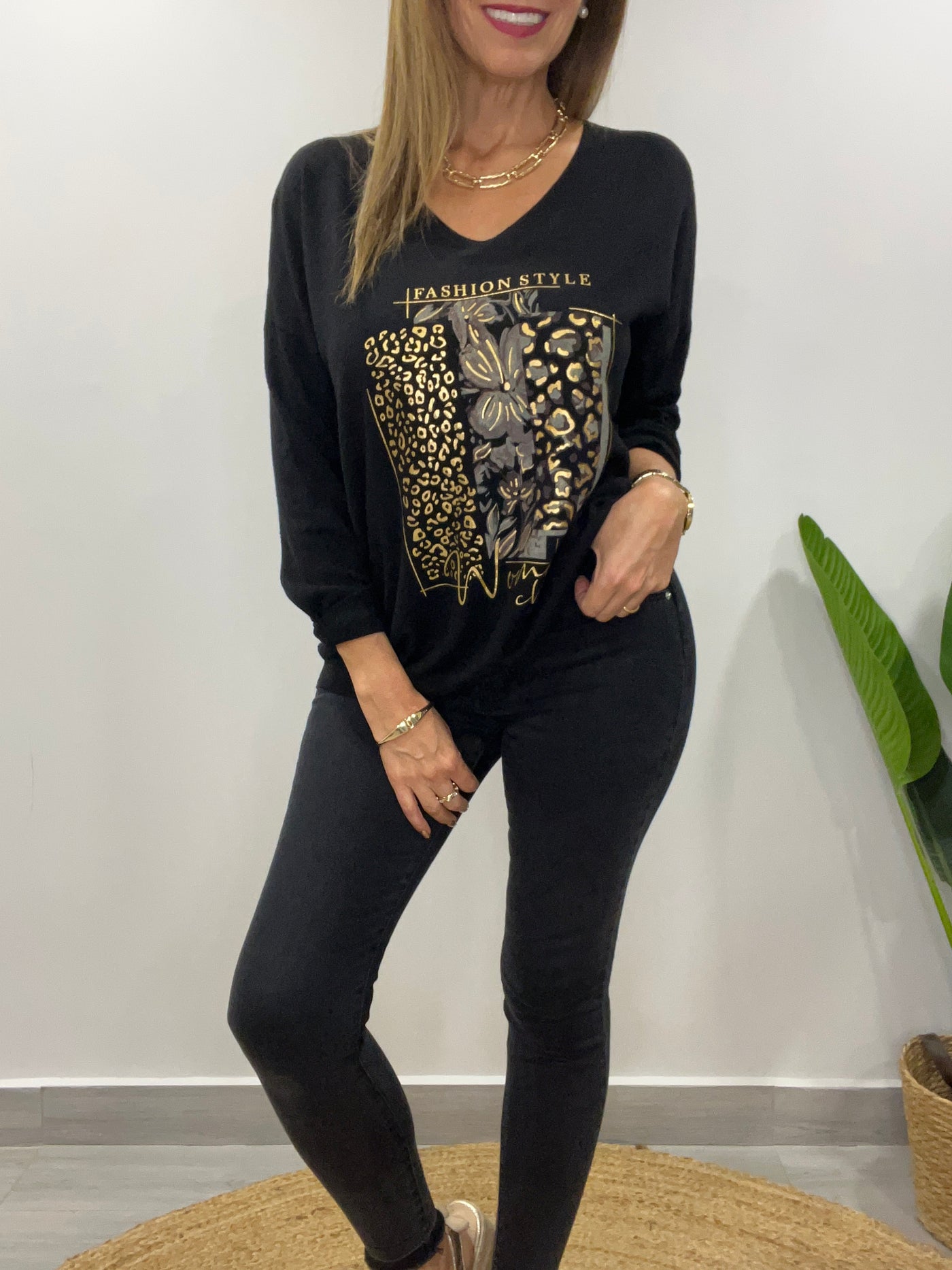 Sweater Fashion negro