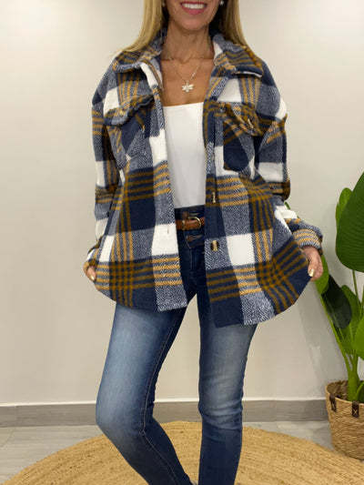 Sobrecamisa Leñadora Polar Azul talla S