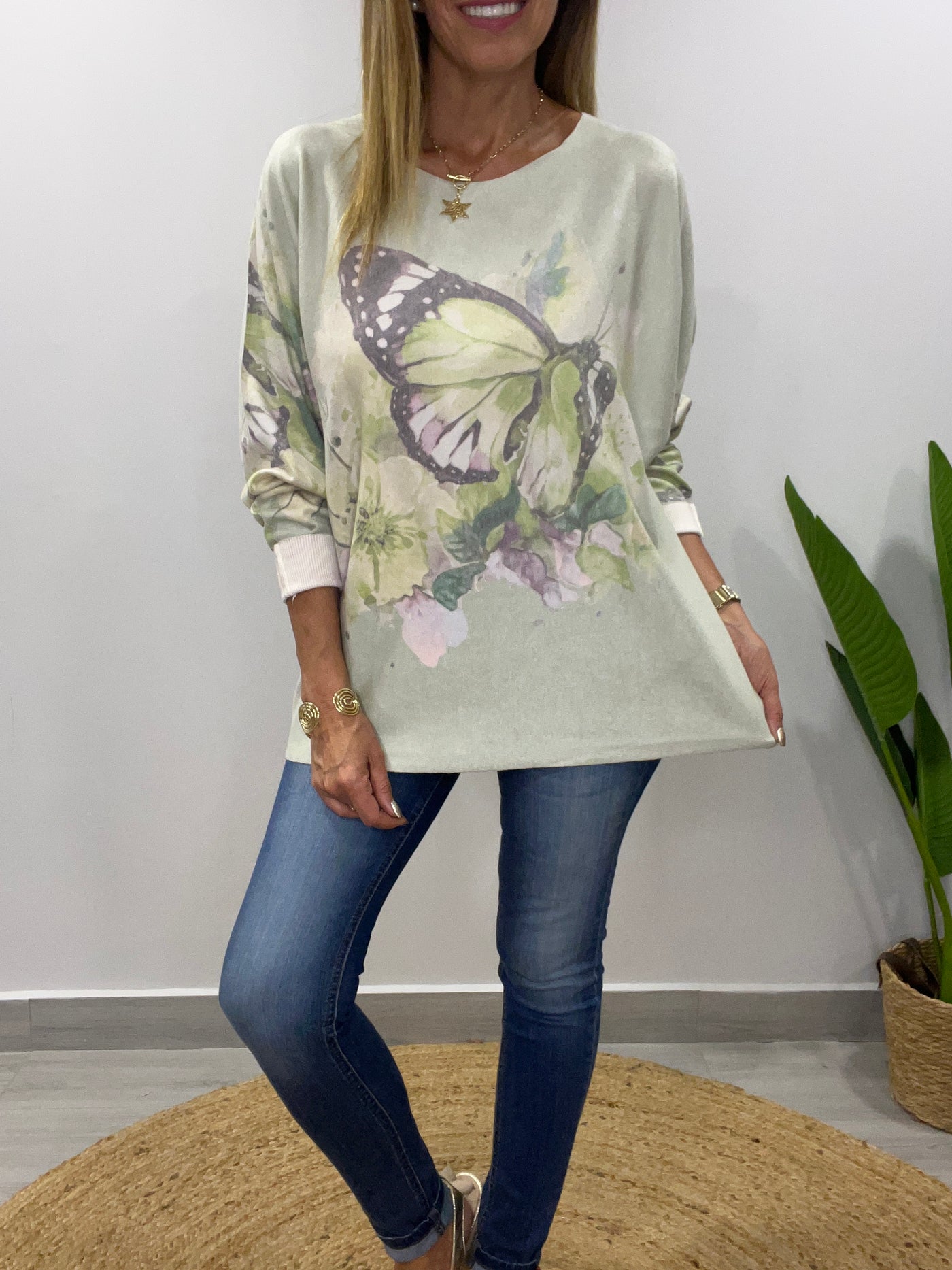 Sweater Italiano Mariposa Verde