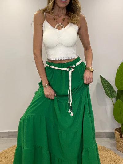 Falda Crep Venus verde