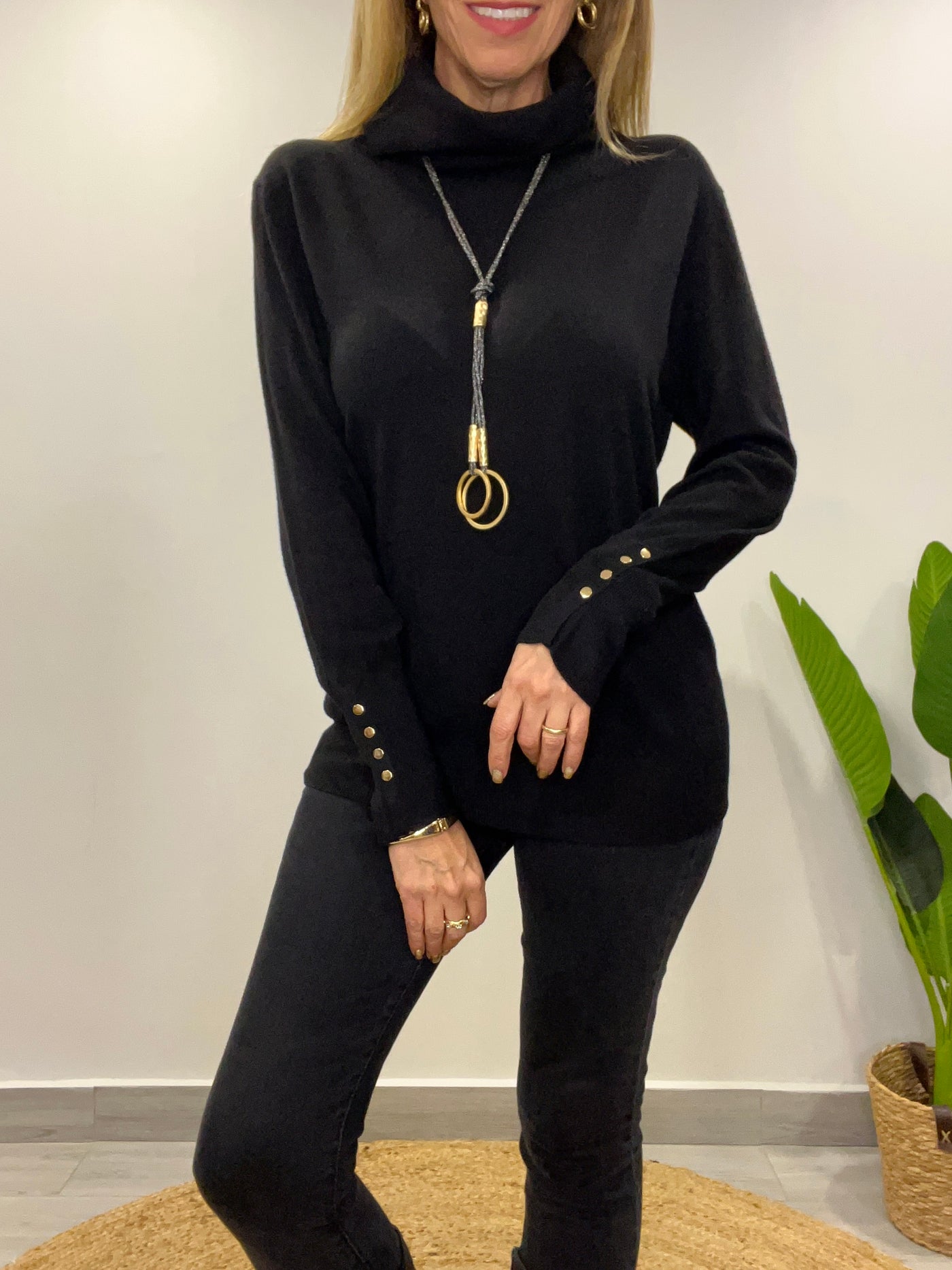 Sweater Delirio/Cuello Negro
