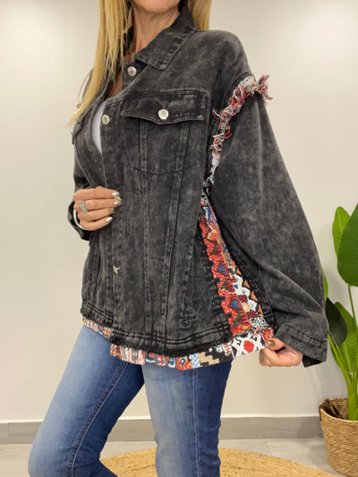 Chaqueta mezclilla Malú Negra