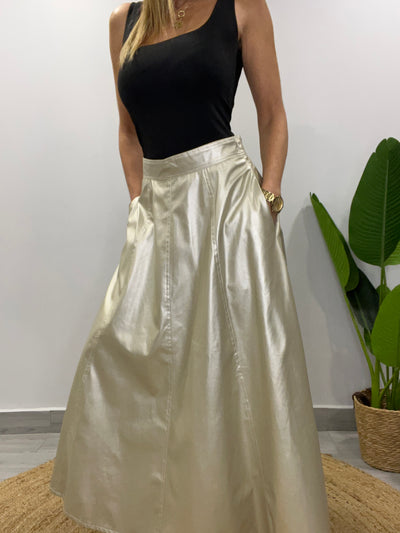 Falda Ecocuero Praga Doraplat