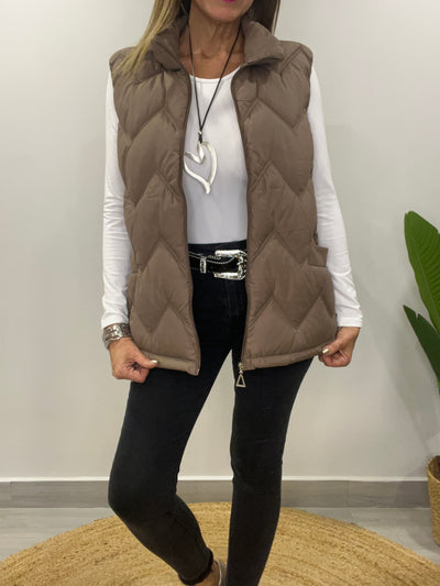 Parka sin manga Audaz chocolate