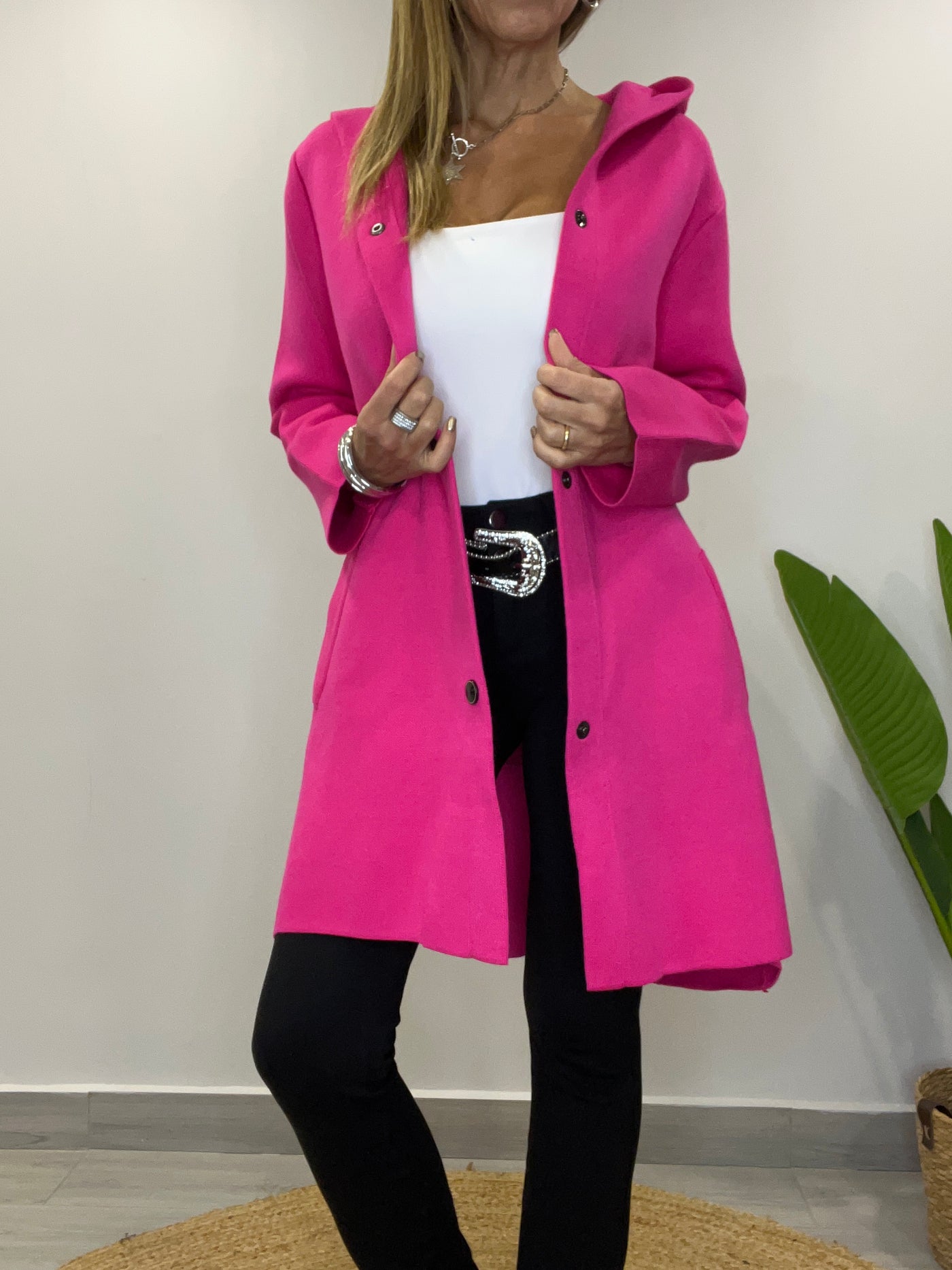 Abrigo Argolla fucsia