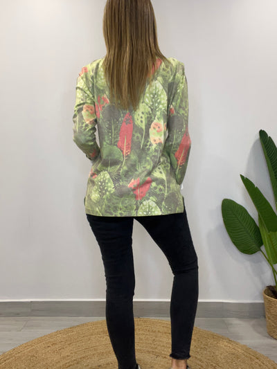 Sweater Pluma verde