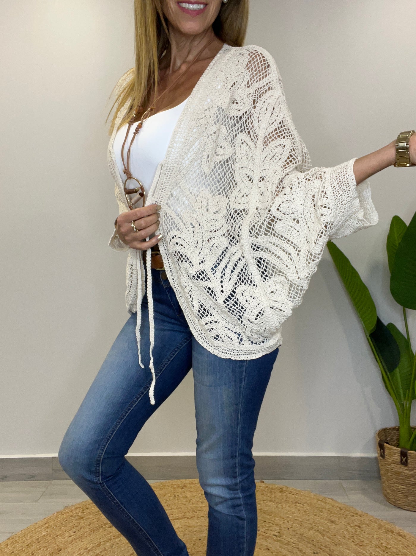Tapado Macramé Brisa Crudo