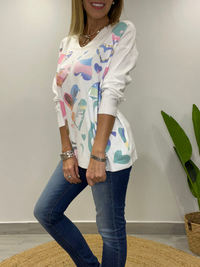 Sweater Pasión blanco