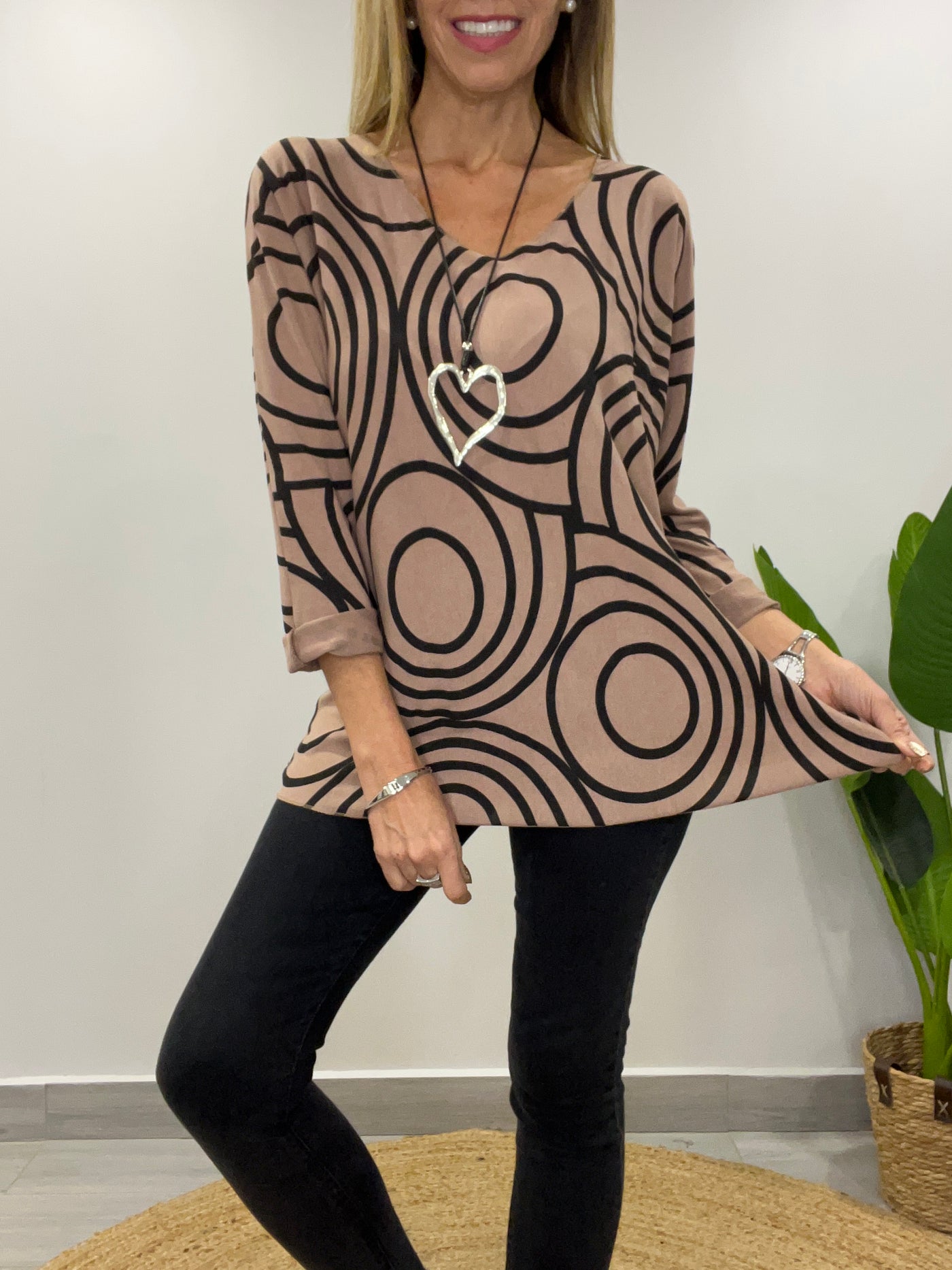 Polera Círculos Cocoa