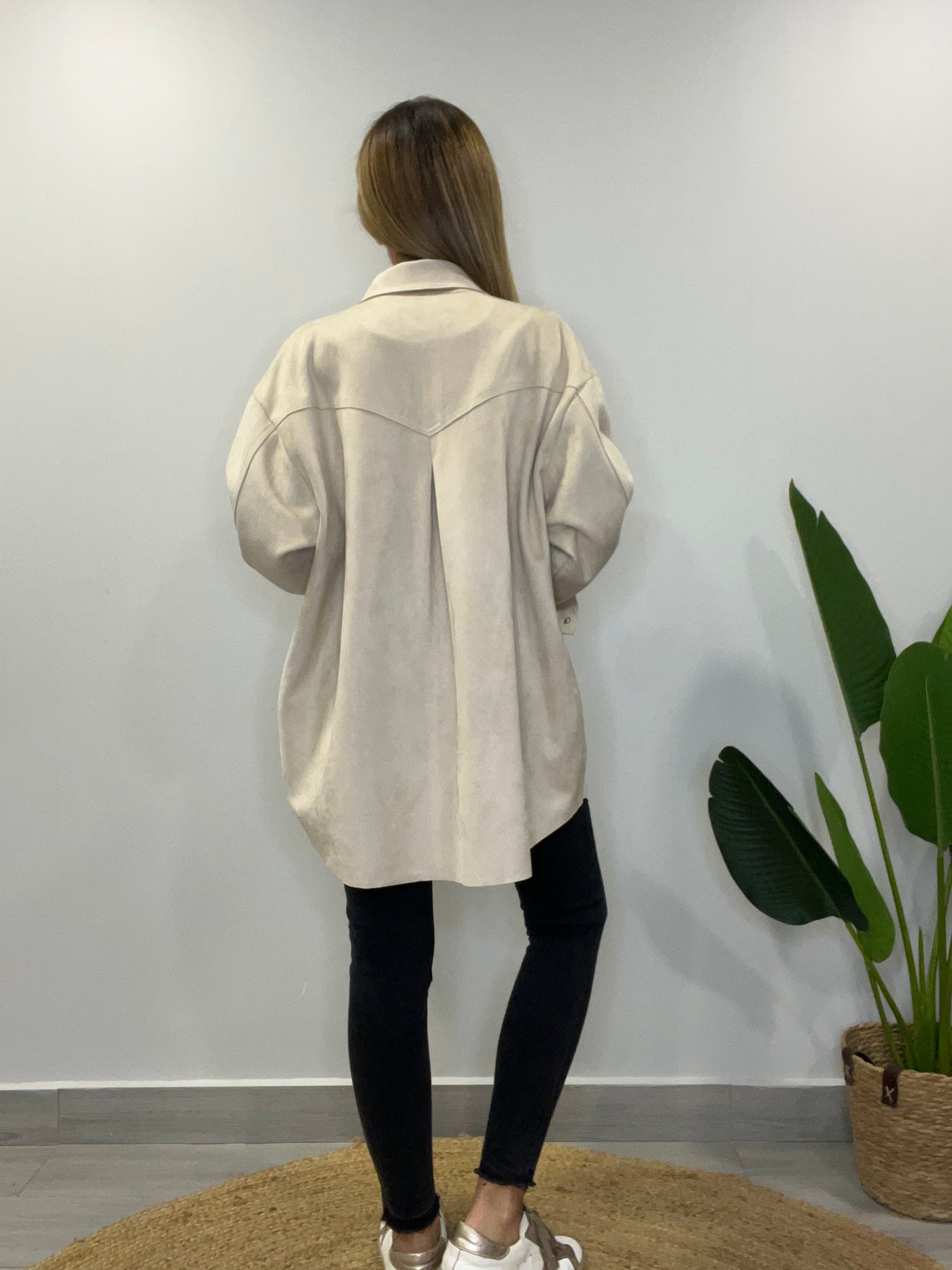 Sobrecamisa Gamuza Córdoba Crudo (Oversize)