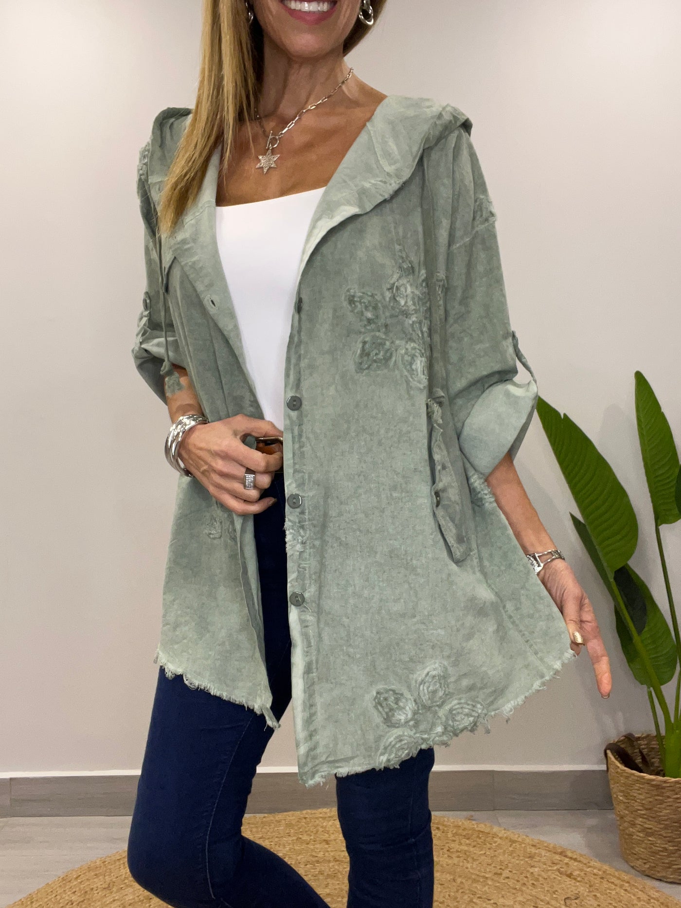 Chaqueta/Blusón linolet Ferraty verde