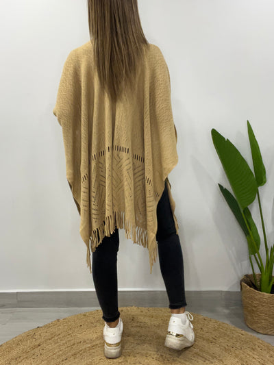 Ruana Soft sensacion Camel